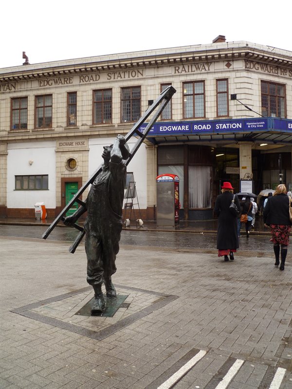 Sculpture outside Edgeware Road tube