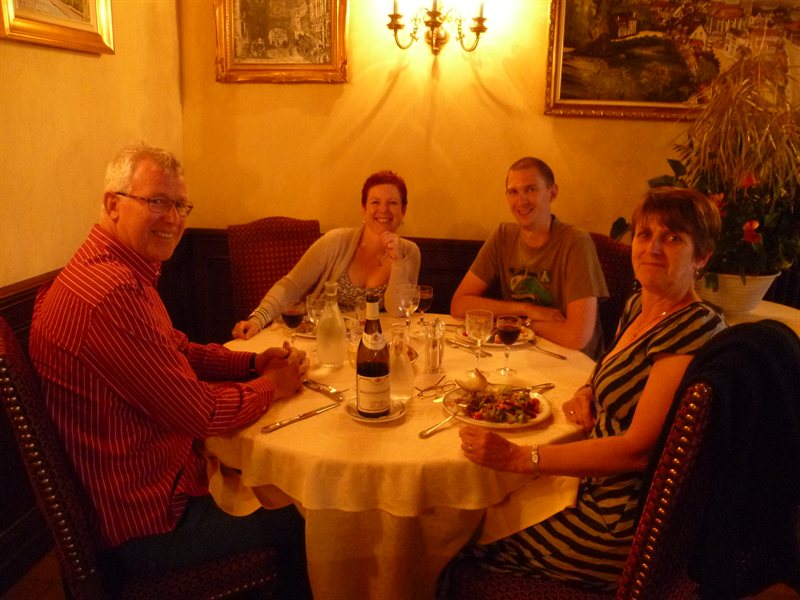 Evening meal in La Bouille