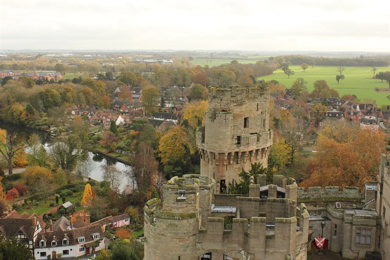 View over Warwick from Warwick Castle