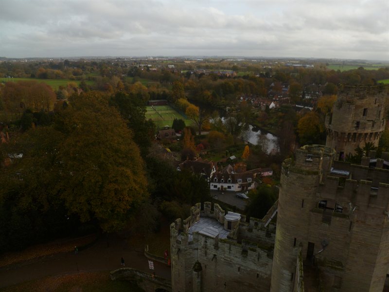View over Warwick from Warwick Castle