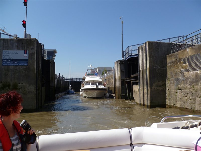 Leaving Portishead Quays Marina Lock