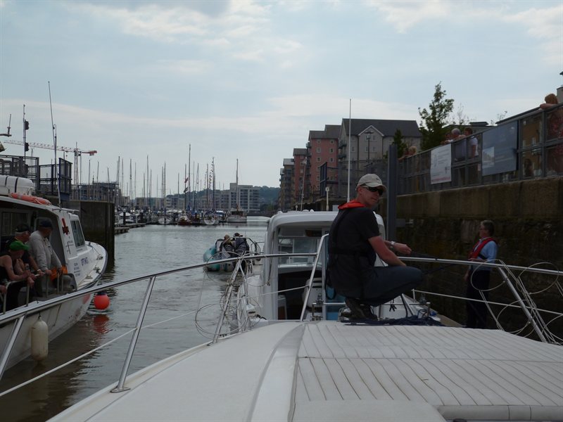 Heading back in to Portishead Quays Marina